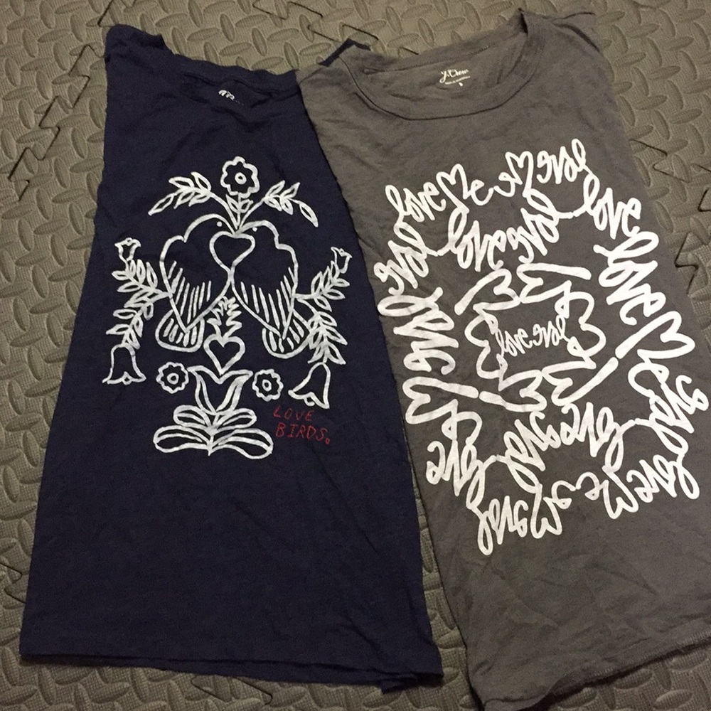 J Crew pair of collectible LOVE T-shirt’s